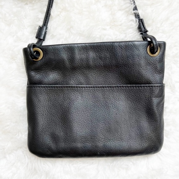 Margot Anthropologie Kari Mini Square Pebbled Leather Crossbody Bag in Black - Picture 4 of 8
